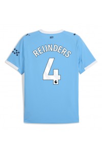 Manchester City Tijjani Reijnders #4 Fotballdrakt Hjemme Klær 2025-26 Korte ermer